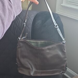 Relic Elegant Brown Leather Shoulder Bag